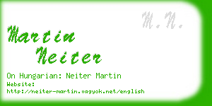 martin neiter business card